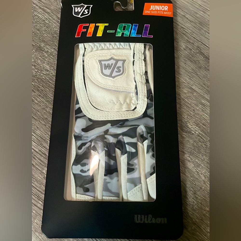 ⛳️ wilson fit all Junior golf glove 7-13, black camo